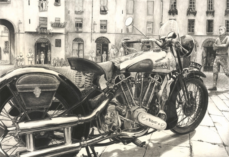 Brough Superior SS 100 by artist Norman Bean